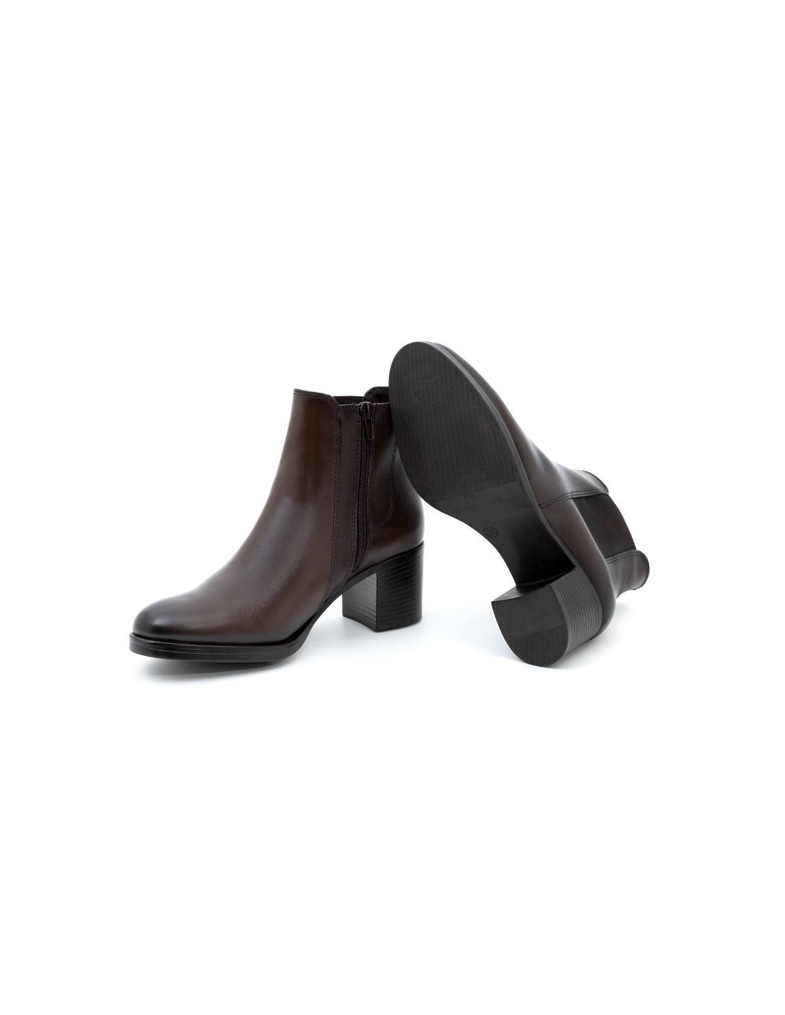 ortiz & reed Botines de mujer de piel acabado a mano color marrón W-NEBLETE-BROWN En oferta