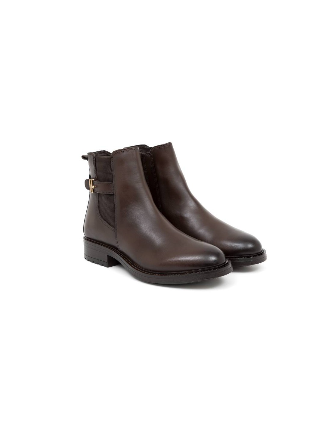 ortiz & reed Botines de mujer de piel acabado a mano color marrón W-NIBUSOR-MARRON