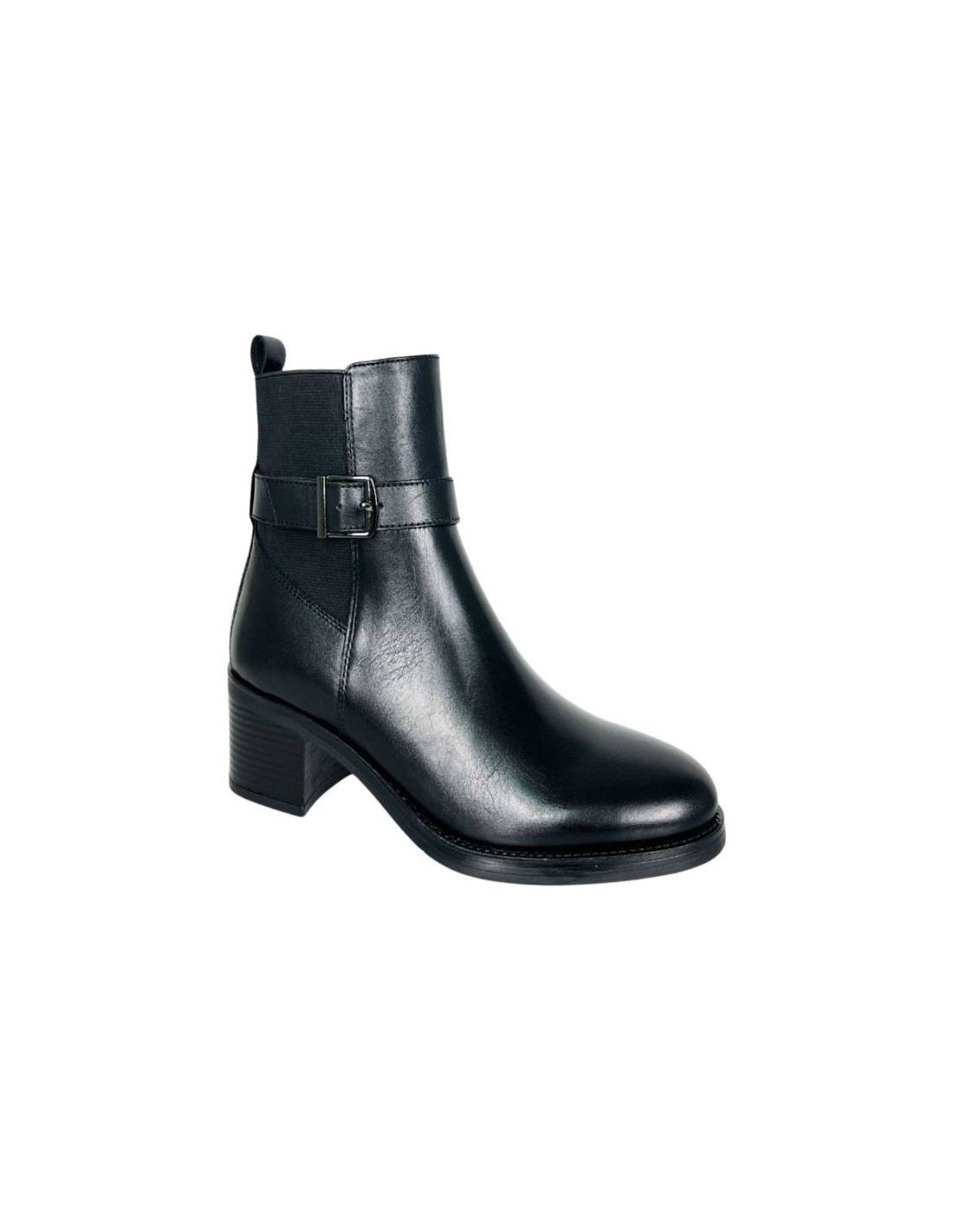 ortiz & reed Botines de mujer de piel acabado a mano color negro W-ANIMOR-BLACK Ofertas especiales