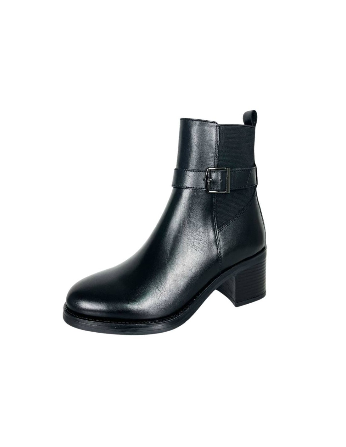 ortiz & reed Botines de mujer de piel acabado a mano color negro W-ANIMOR-BLACK Ofertas especiales
