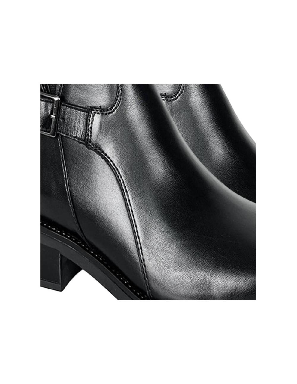 ortiz & reed Botines de mujer de piel acabado a mano color negro W-ECHAMOR-BLACK Grandes ahorros