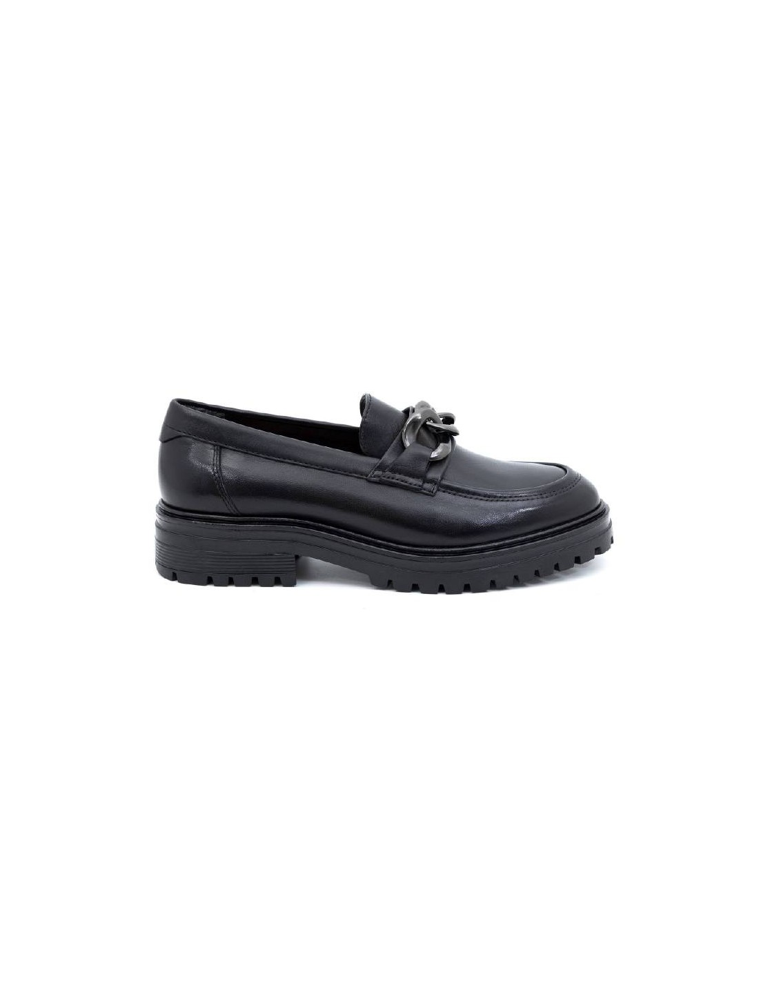 ortiz & reed Zapato de Vestir de piel liso color negro W-CHAIN-BLACK Gran oferta