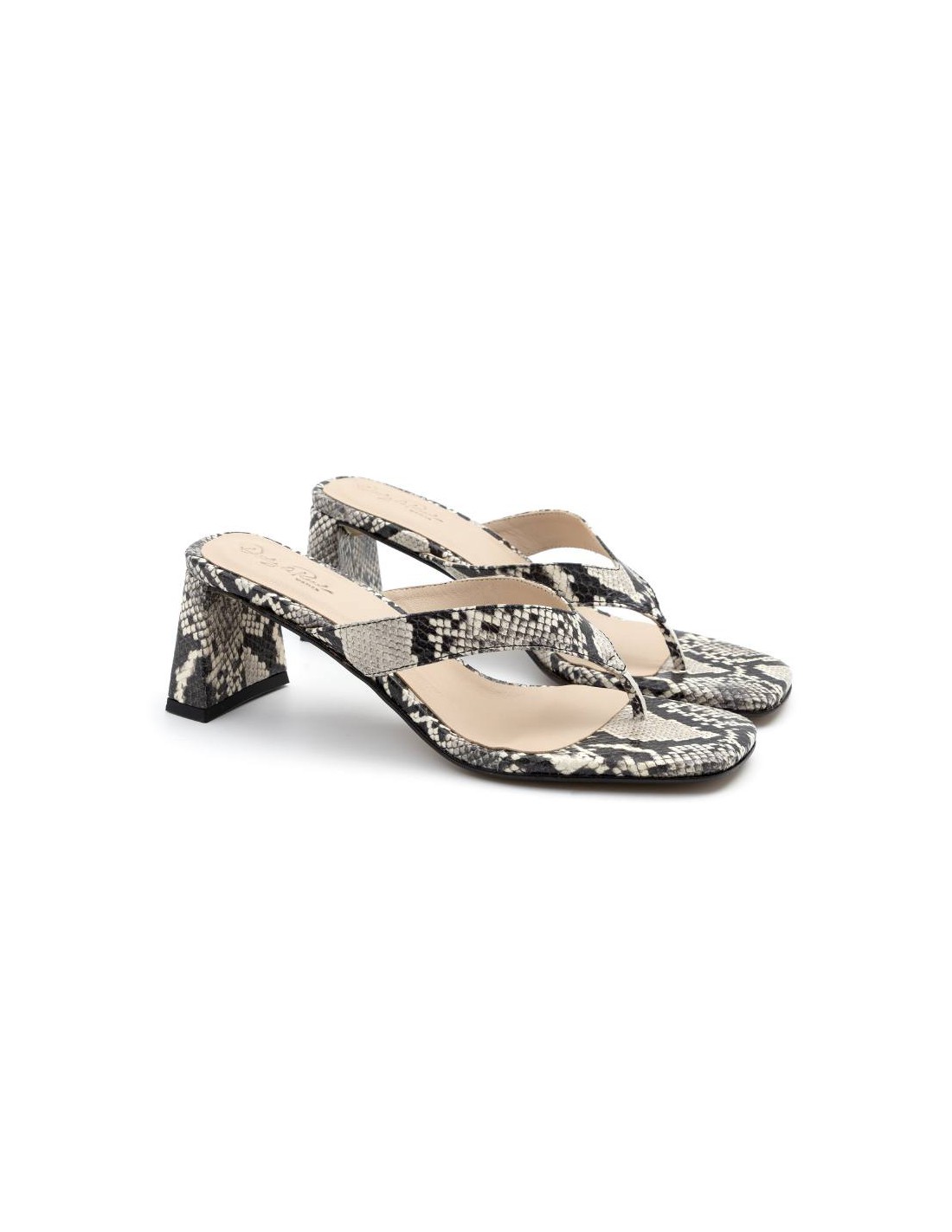 ortiz & reed Zapato de Vestir de piel liso color negro W-INGRID-NEGRO-BLANCO