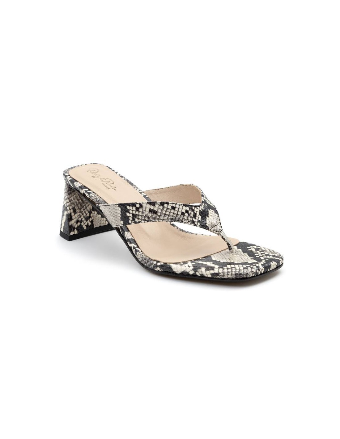 ortiz & reed Zapato de Vestir de piel liso color negro W-INGRID-NEGRO-BLANCO Descuento