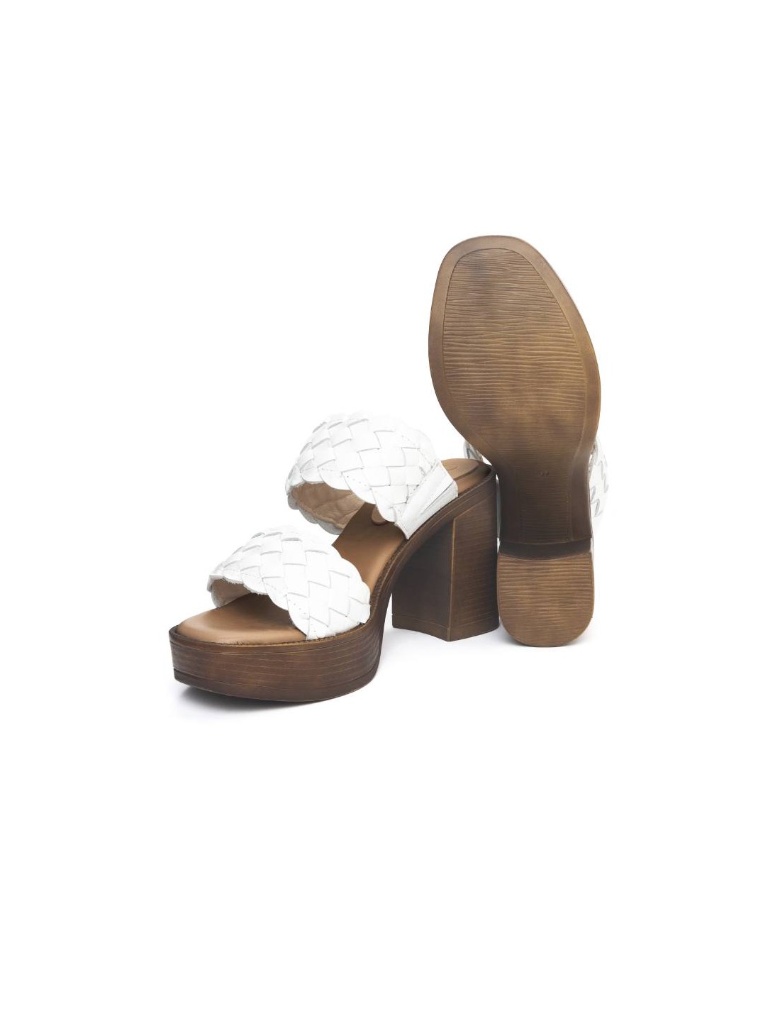 ortiz & reed Zapato de Vestir de piel trenzado color blanco W-LARA-BLANCO Mejor oferta