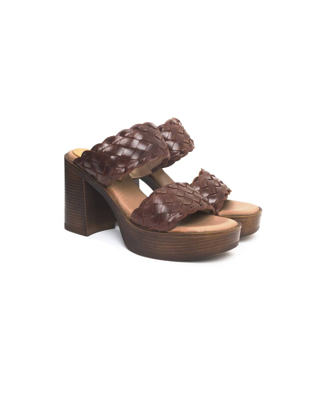 ortiz & reed Zapato de Vestir de piel trenzado color marrón W-LARA-ARENA Rebajas online