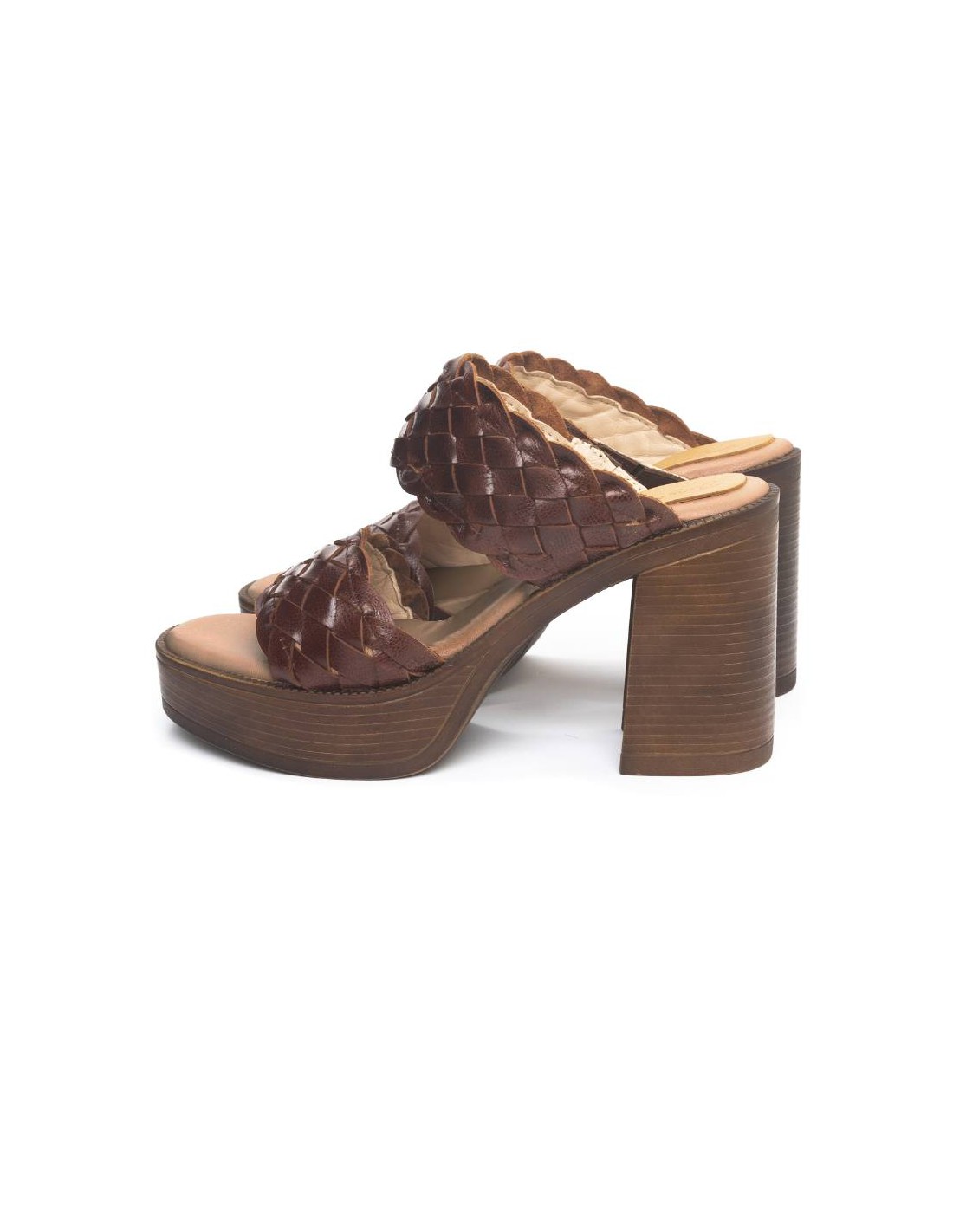 ortiz & reed Zapato de Vestir de piel trenzado color marrón W-LARA-ARENA Rebajas online