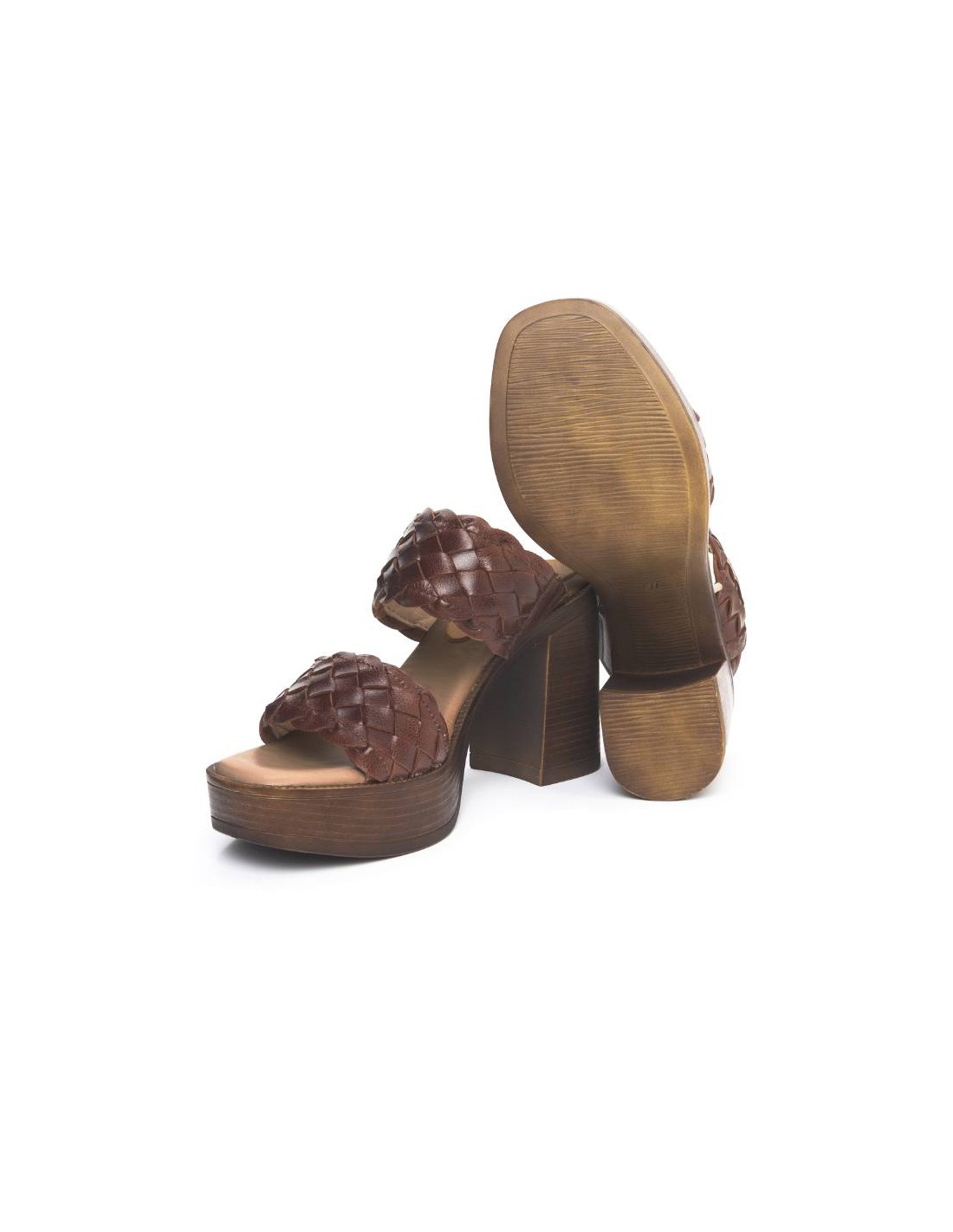 ortiz & reed Zapato de Vestir de piel trenzado color marrón W-LARA-ARENA Rebajas online