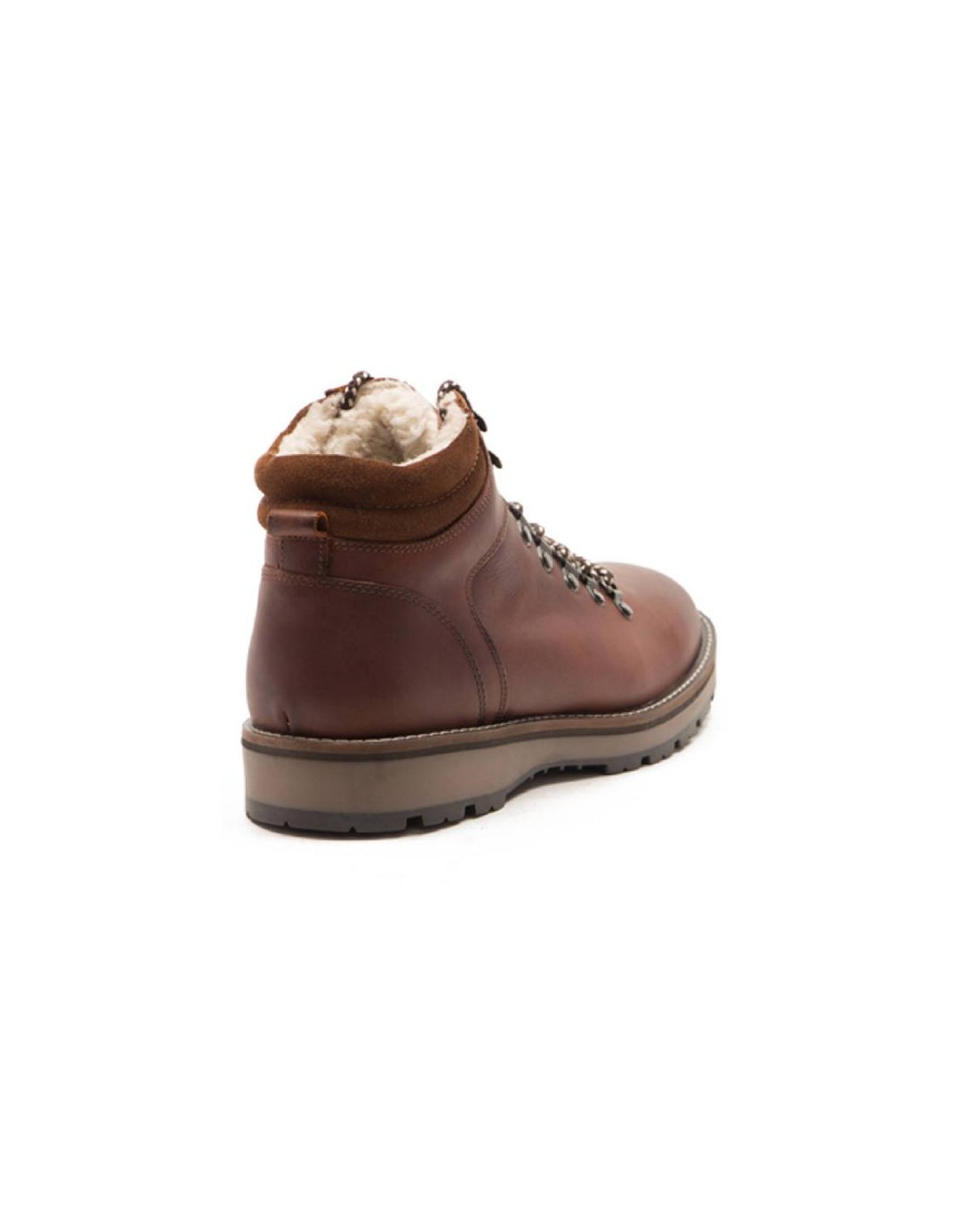 ortiz & reed Botín de piel con cremallera color marrón TRAVERO-BROWN Oferta especial