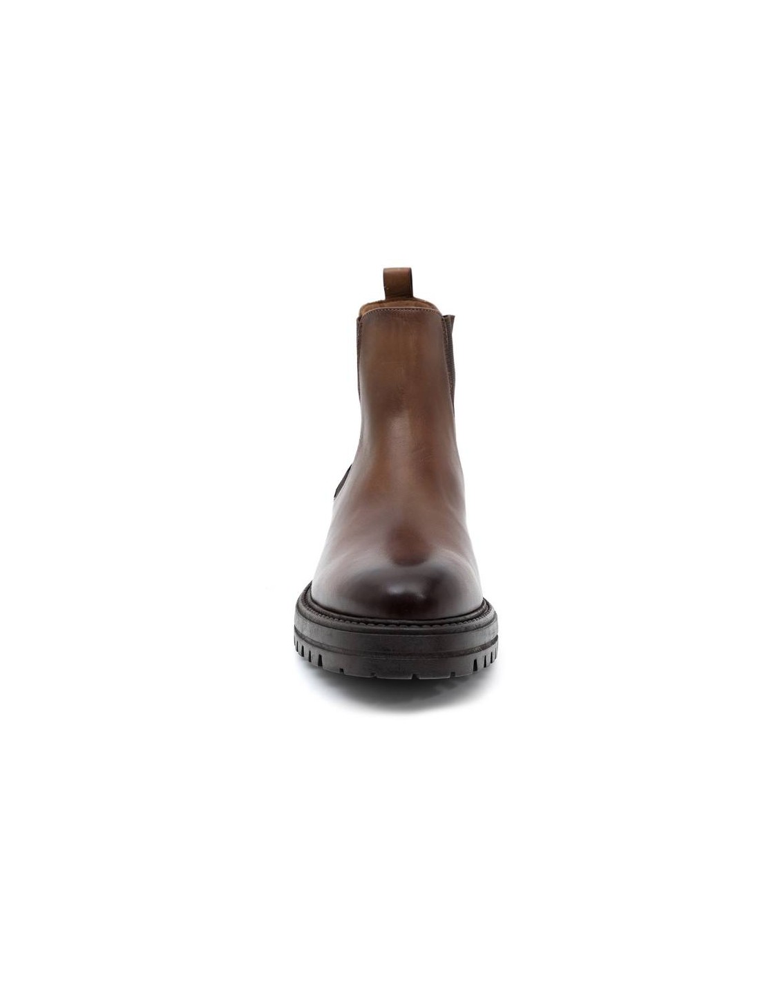 ortiz & reed Botín de piel con elástico lateral color marrón PALTIZ-MARRON Precio de fábrica