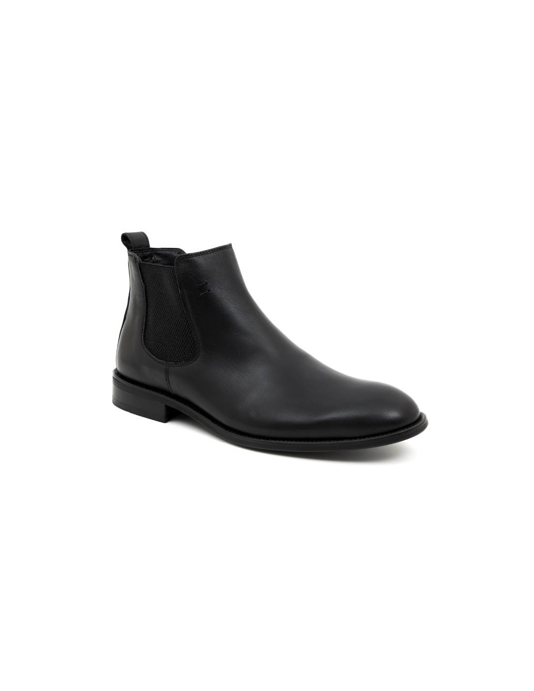 ortiz & reed Botín de piel con elástico lateral color negro NERIT-NEGRO