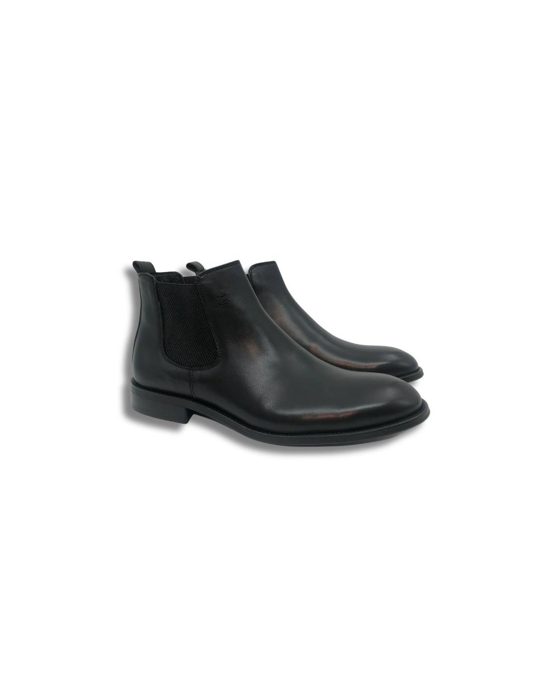 ortiz & reed Botín de piel con elástico lateral color negro NERIT-NEGRO Promoción por tiempo limitado