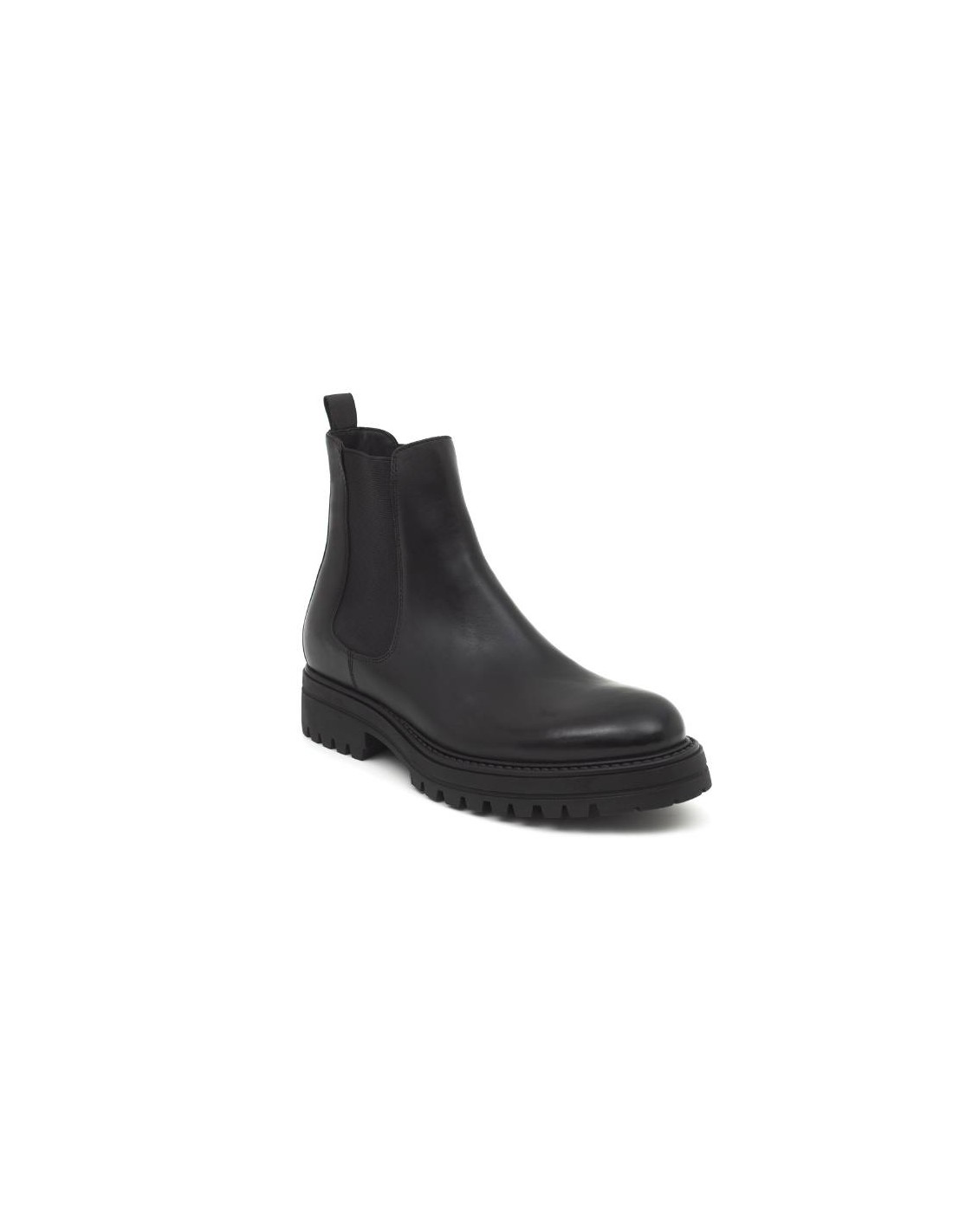 ortiz & reed Botín de piel con elástico lateral color negro PADIK-NEGRO