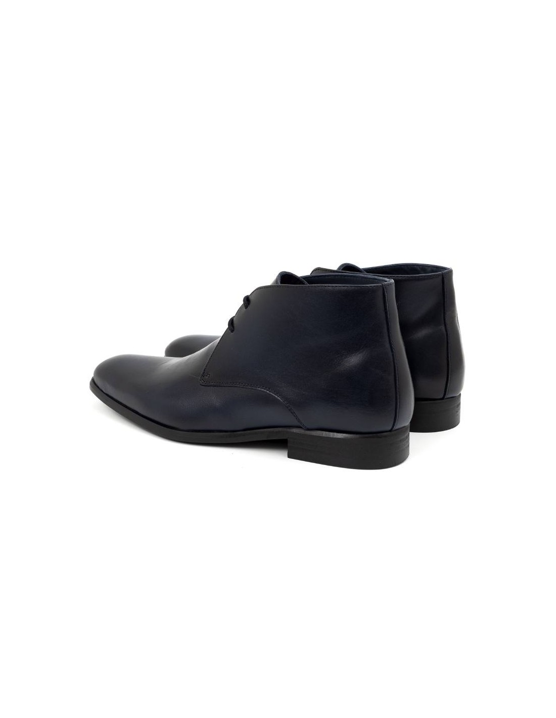 ortiz & reed Botín de piel liso color azul CRUPORT-NAVY Superdescuento