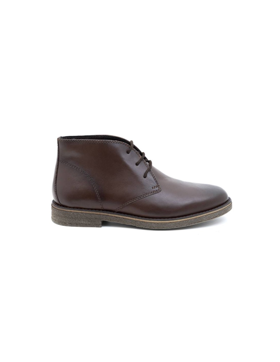 ortiz & reed Botín de piel liso color marrón DIKOR-BROWN Precios de Black Friday
