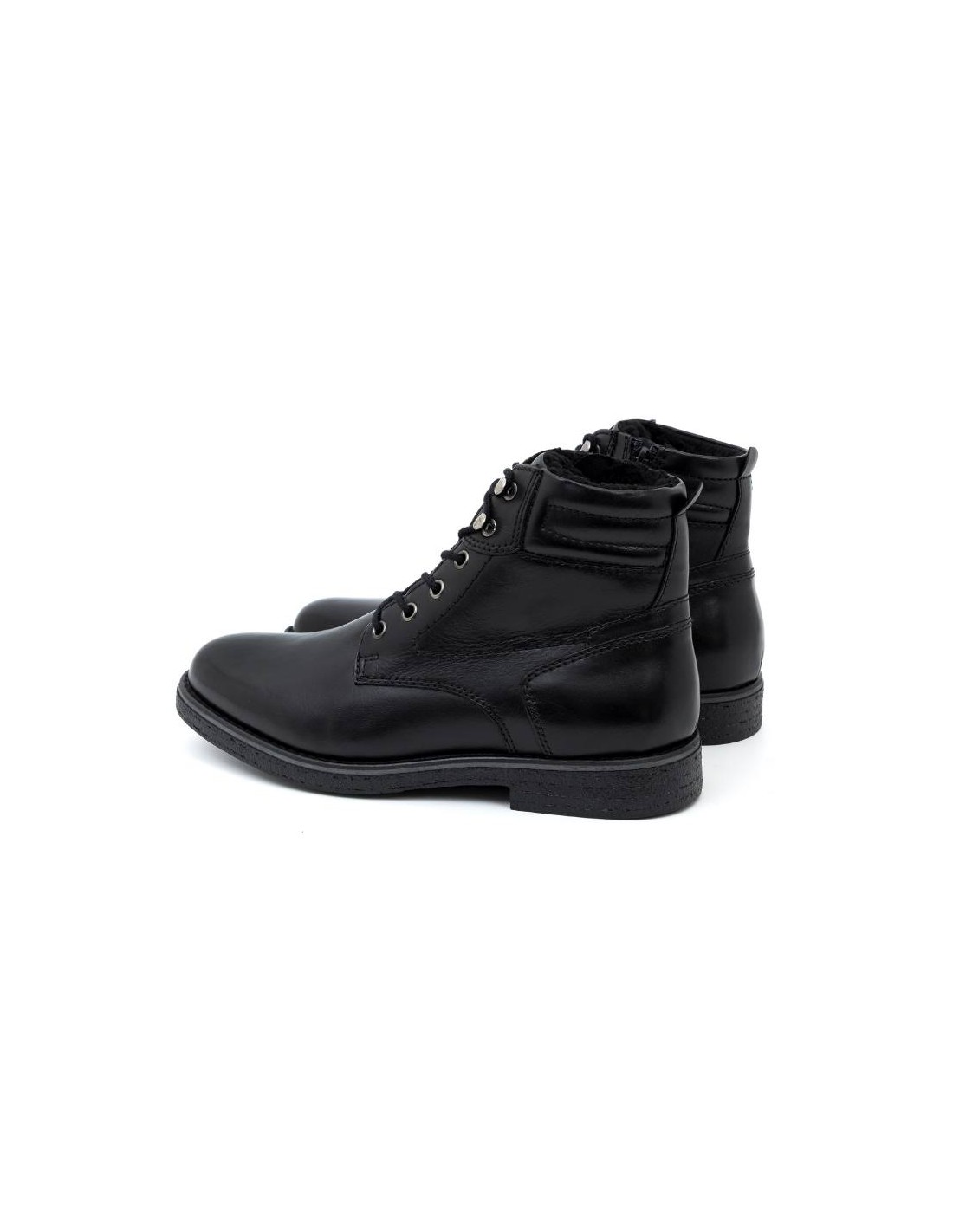 ortiz & reed Botín de piel liso color negro BERTONE-BLACK En oferta