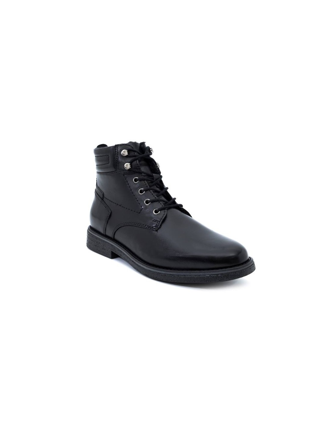 ortiz & reed Botín de piel liso color negro BERTONE-BLACK En oferta