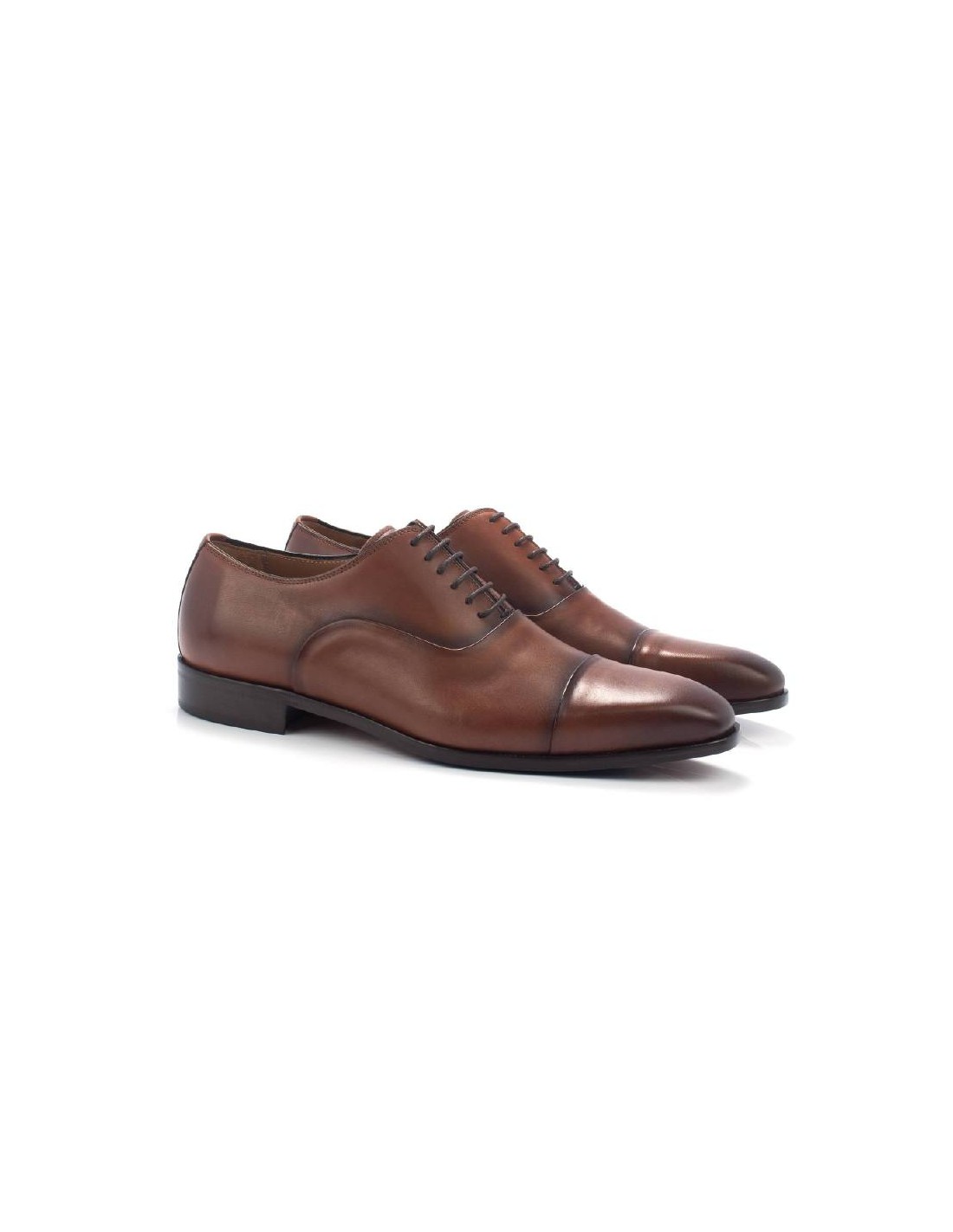 ortiz & reed Oxford de piel de costura vuelta color marrón VINTO-CASTAGNA