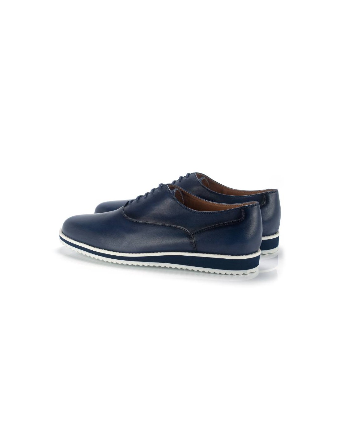 ortiz & reed Oxford de piel liso color azul DEKOT-NAVY Descuentos del mes