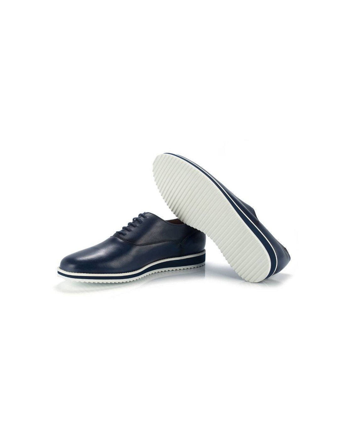 ortiz & reed Oxford de piel liso color azul DEKOT-NAVY Descuentos del mes
