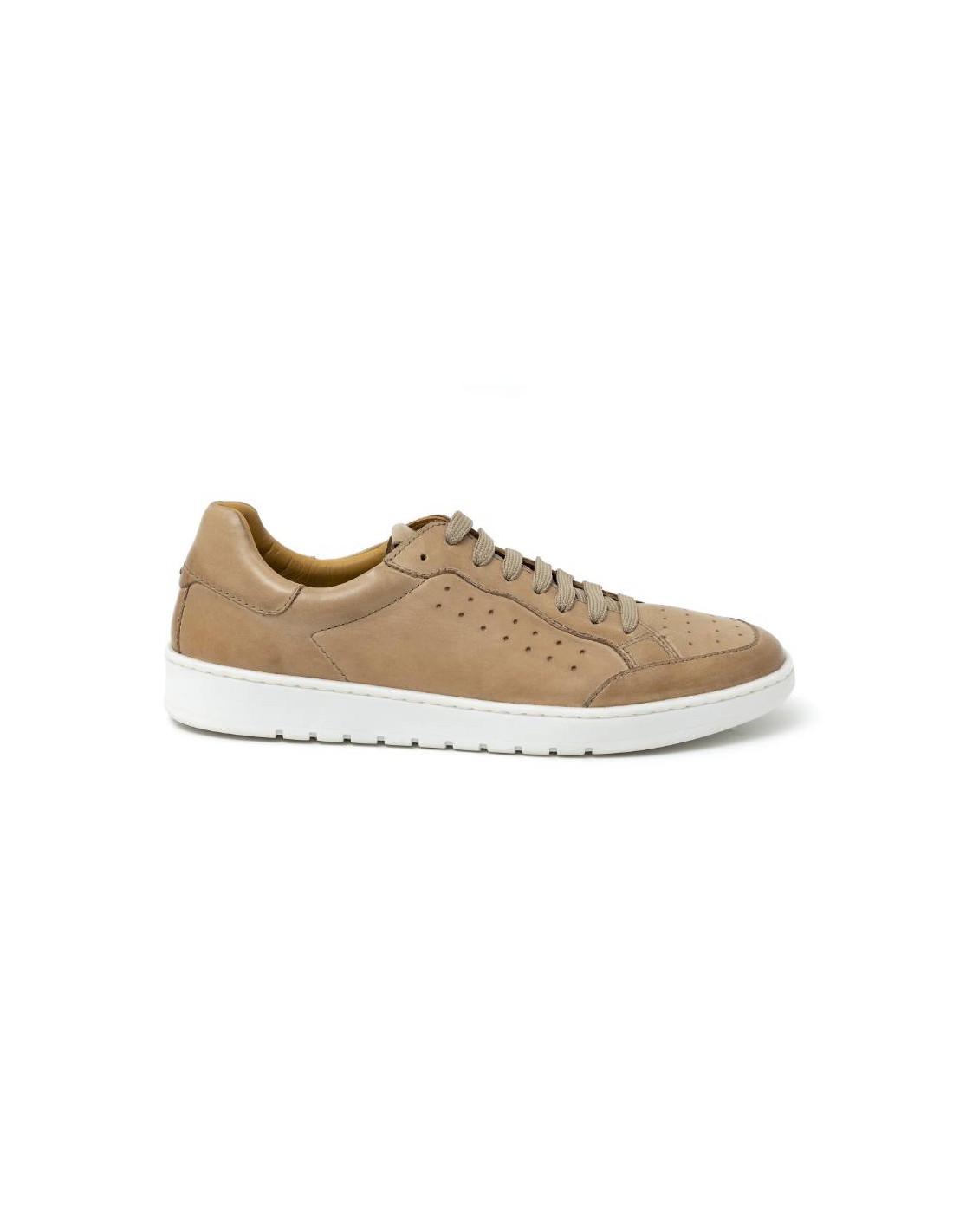 ortiz & reed Sneakers de piel acabado picado color beige DARRA-BEIGE Descuento por venta flash