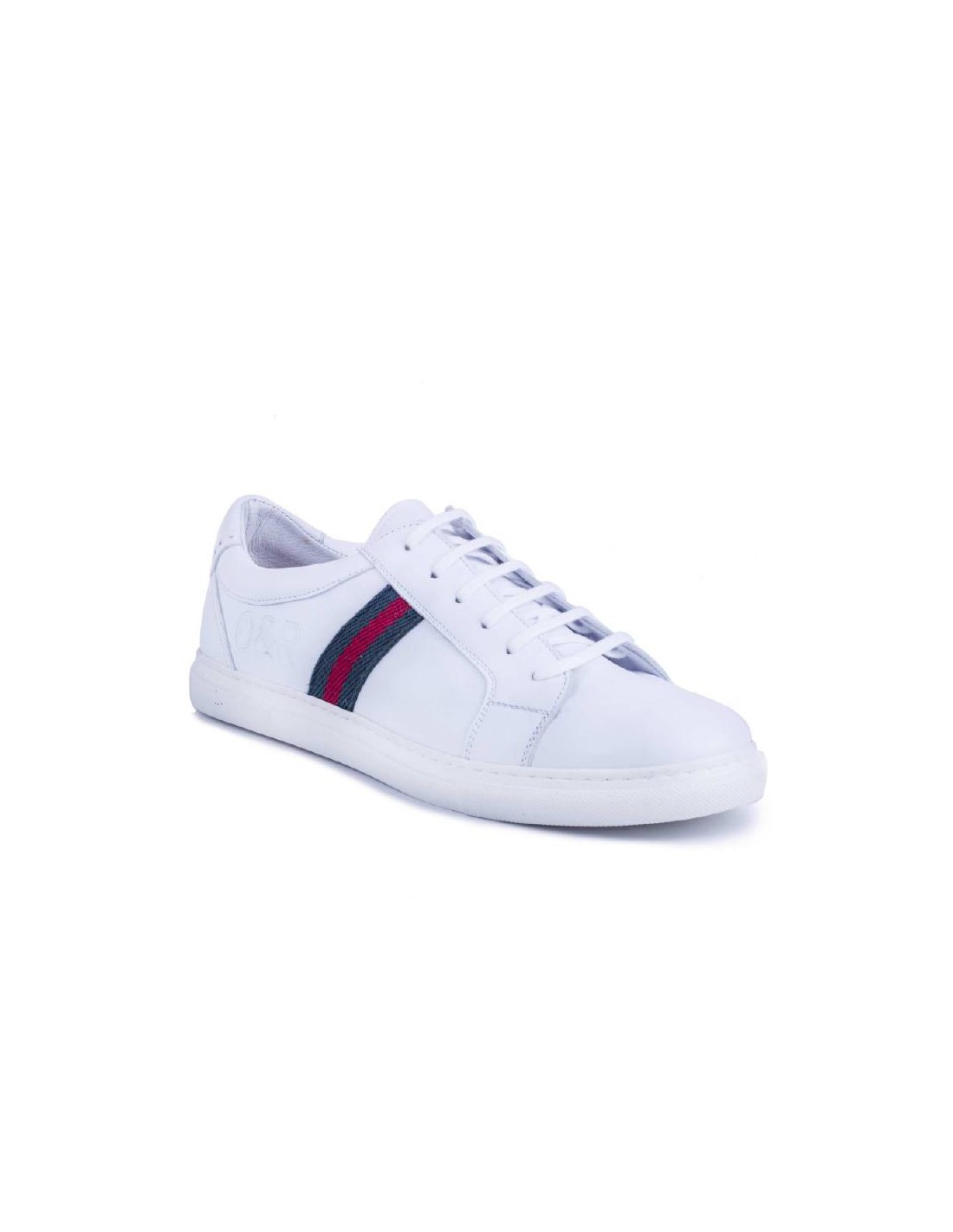 ortiz & reed Sneakers de piel con elástico lateral color blanco NACHO-BLANCO