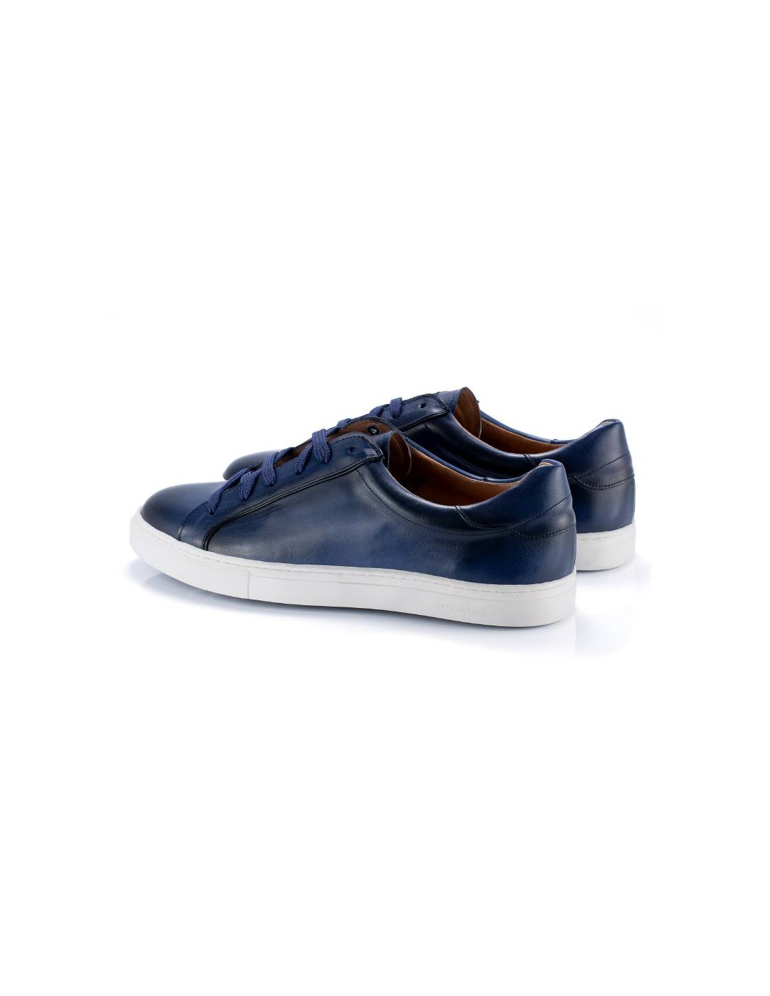 ortiz & reed Sneakers de piel liso color azul PLEKOR-MARINO Rebajas