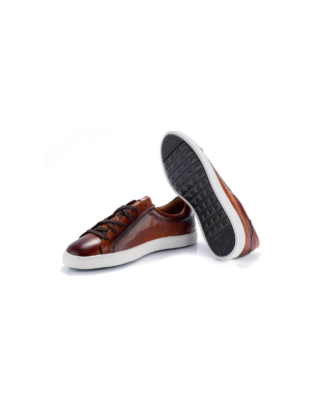 ortiz & reed Sneakers de piel liso color cuero PACALO-CUERO En oferta