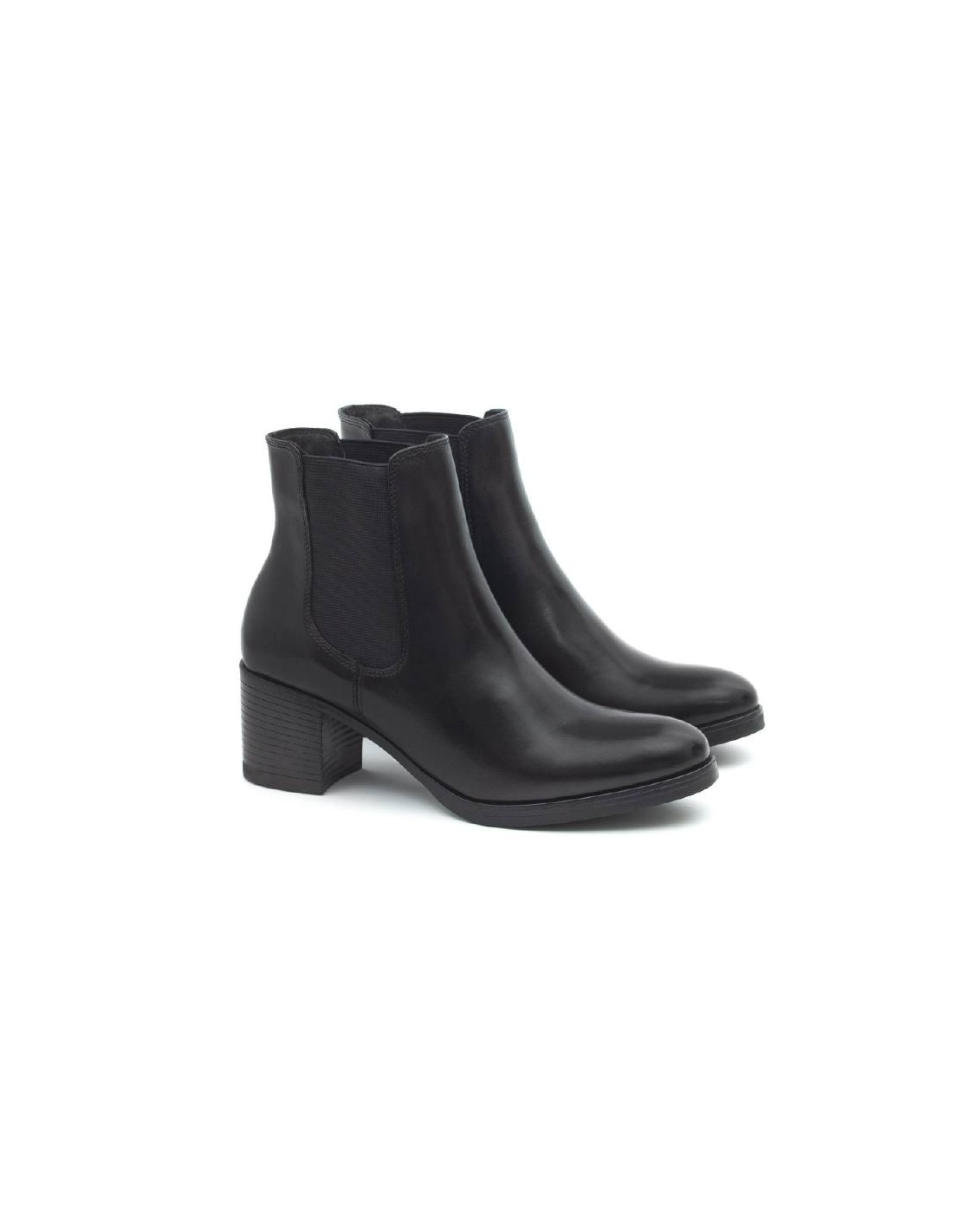 ortiz & reed Botines de mujer de piel acabado a mano color negro W-NAYALA-BLACK