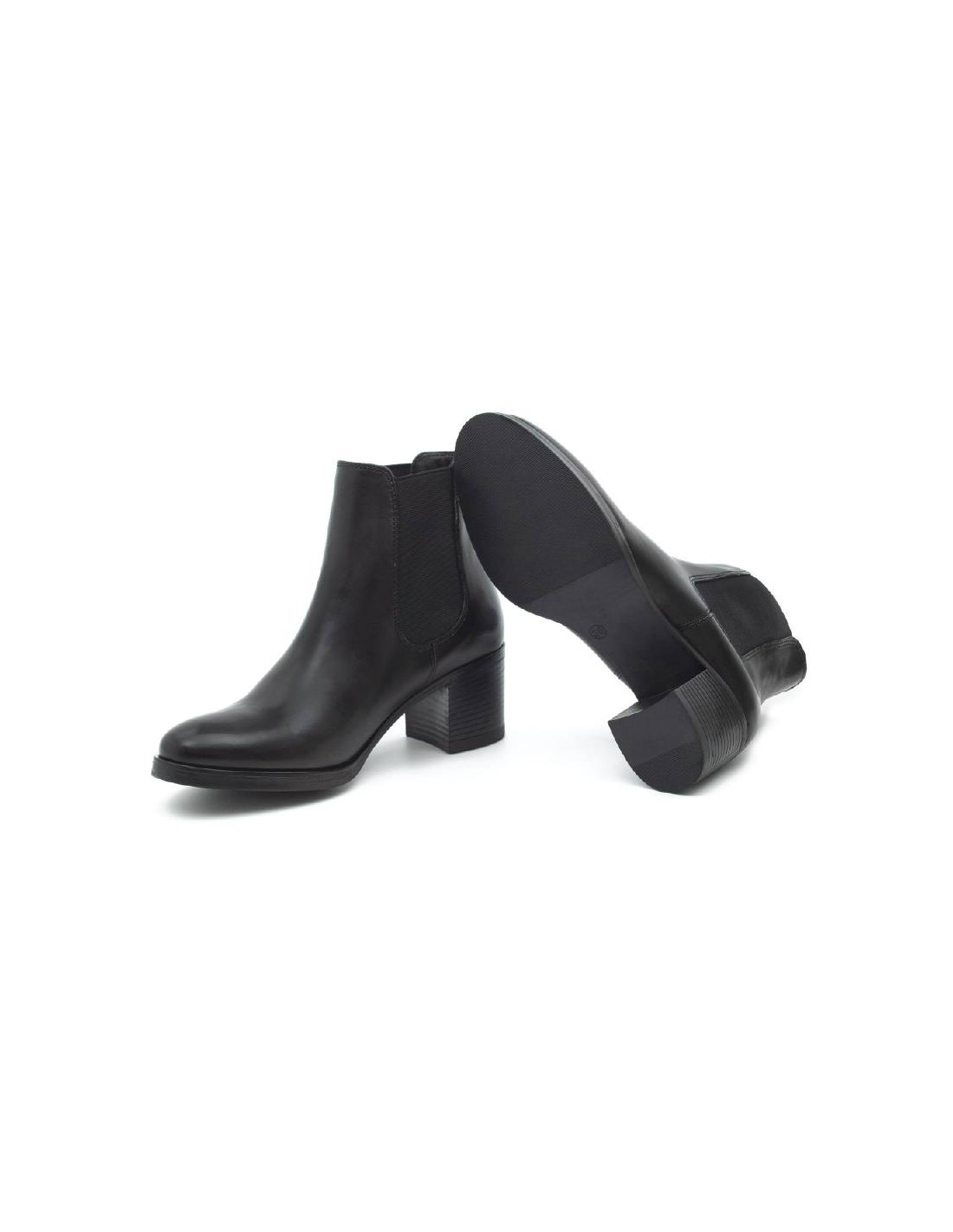 ortiz & reed Botines de mujer de piel acabado a mano color negro W-NAYALA-BLACK Rebajas de fábrica