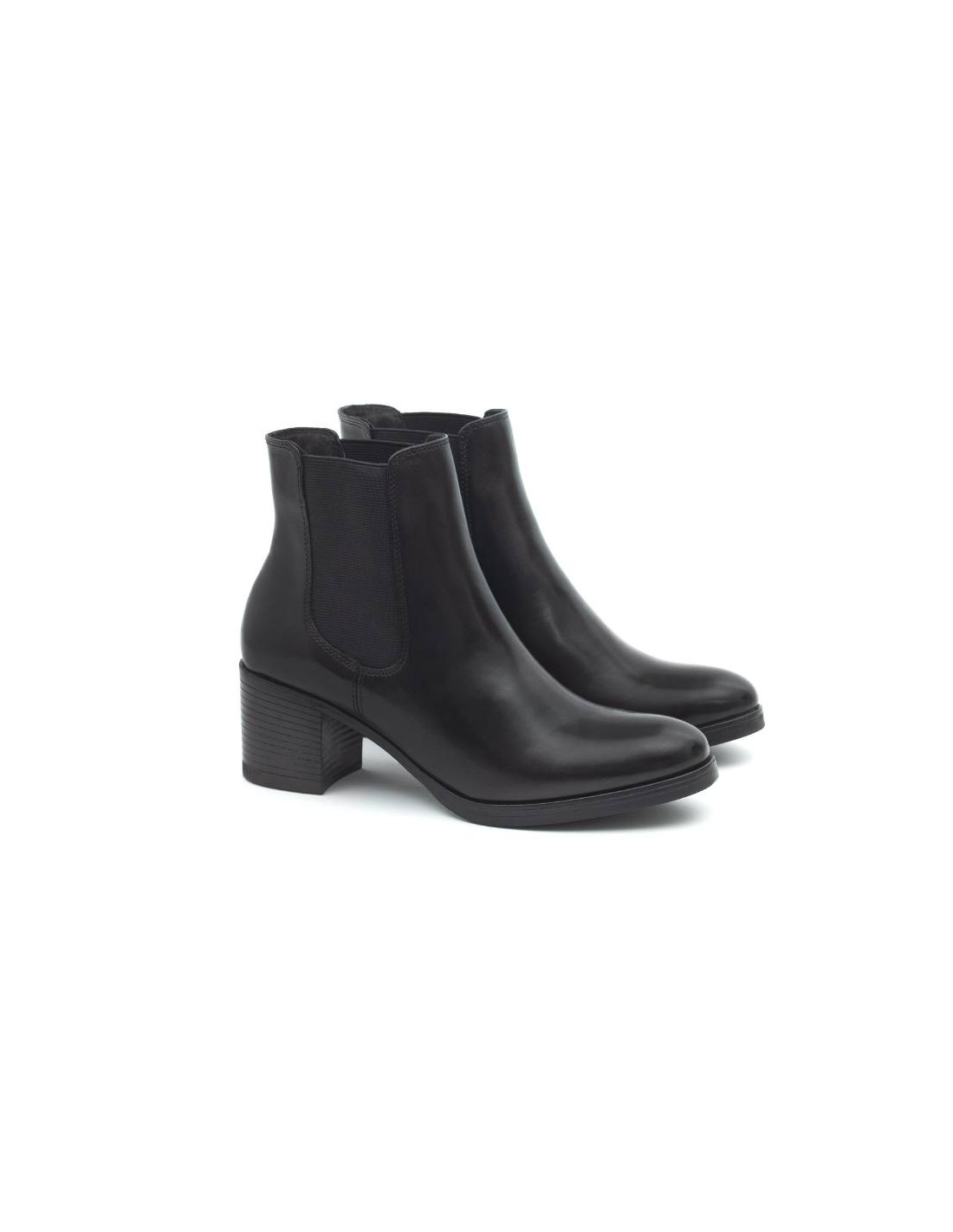 ortiz & reed Botines de mujer de piel acabado a mano color negro W-NAYALIR-BLACK