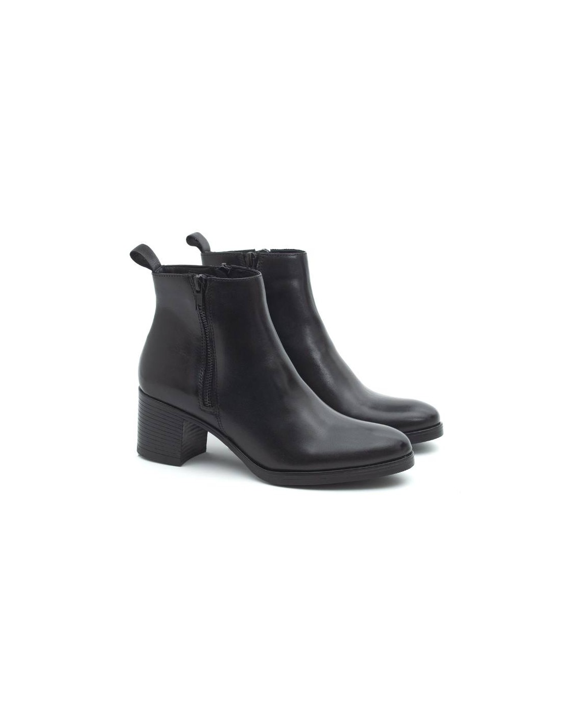 ortiz & reed Botines de mujer de piel acabado a mano color negro W-NICTER-NEGRO