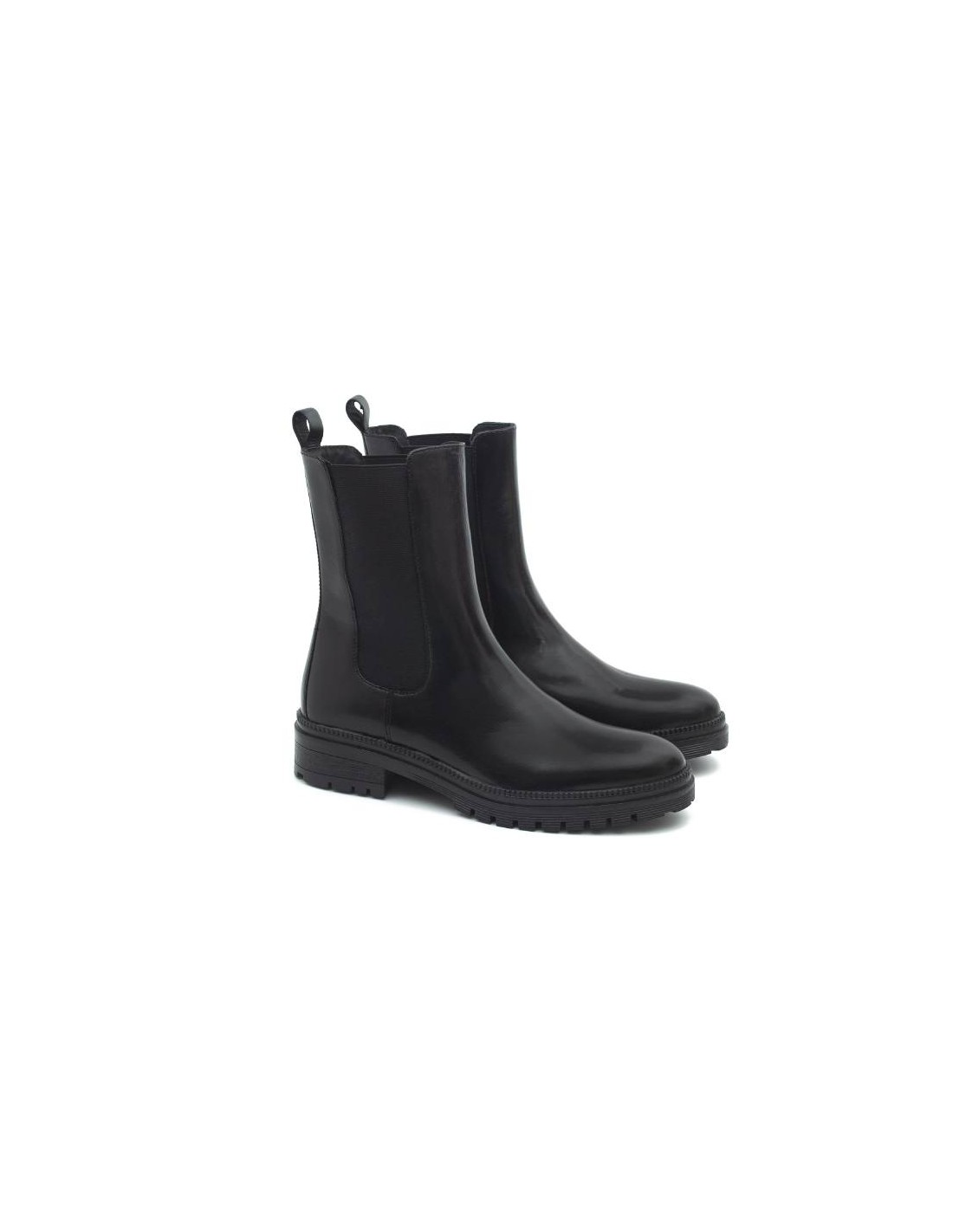 ortiz & reed Botines de mujer de piel acabado a mano color negro W-NOWORO-NEGRO
