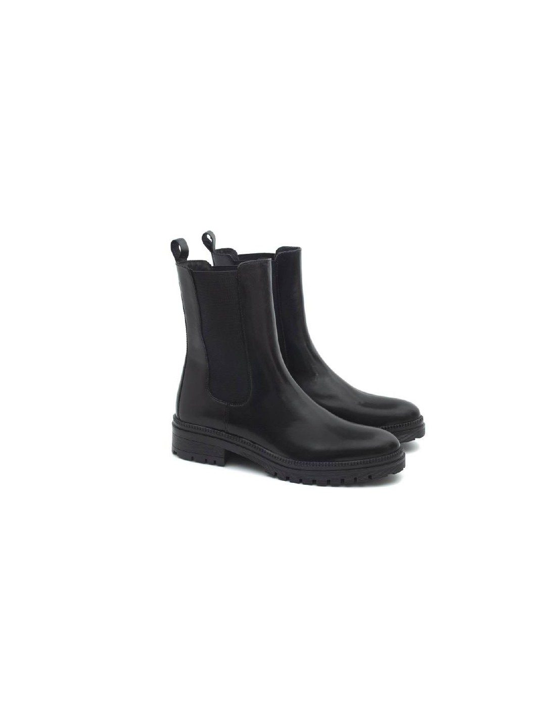 ortiz & reed Botines de mujer de piel acabado a mano color negro W-NOWSER-NEGRO