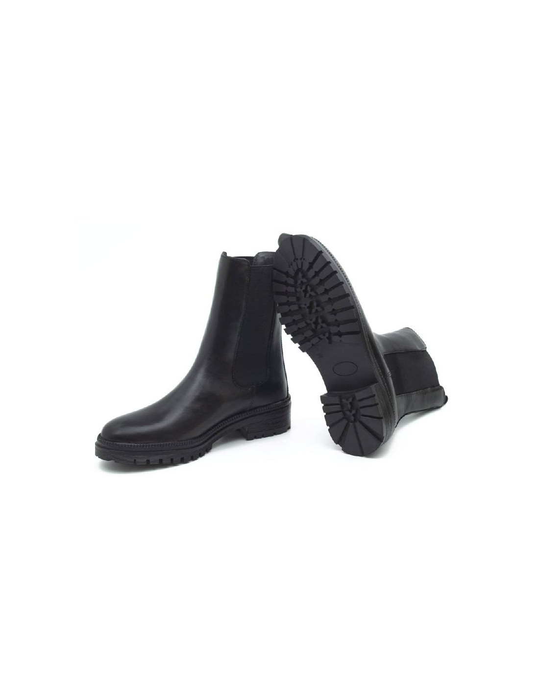 ortiz & reed Botines de mujer de piel acabado a mano color negro W-NOWSER-NEGRO Rebajas online