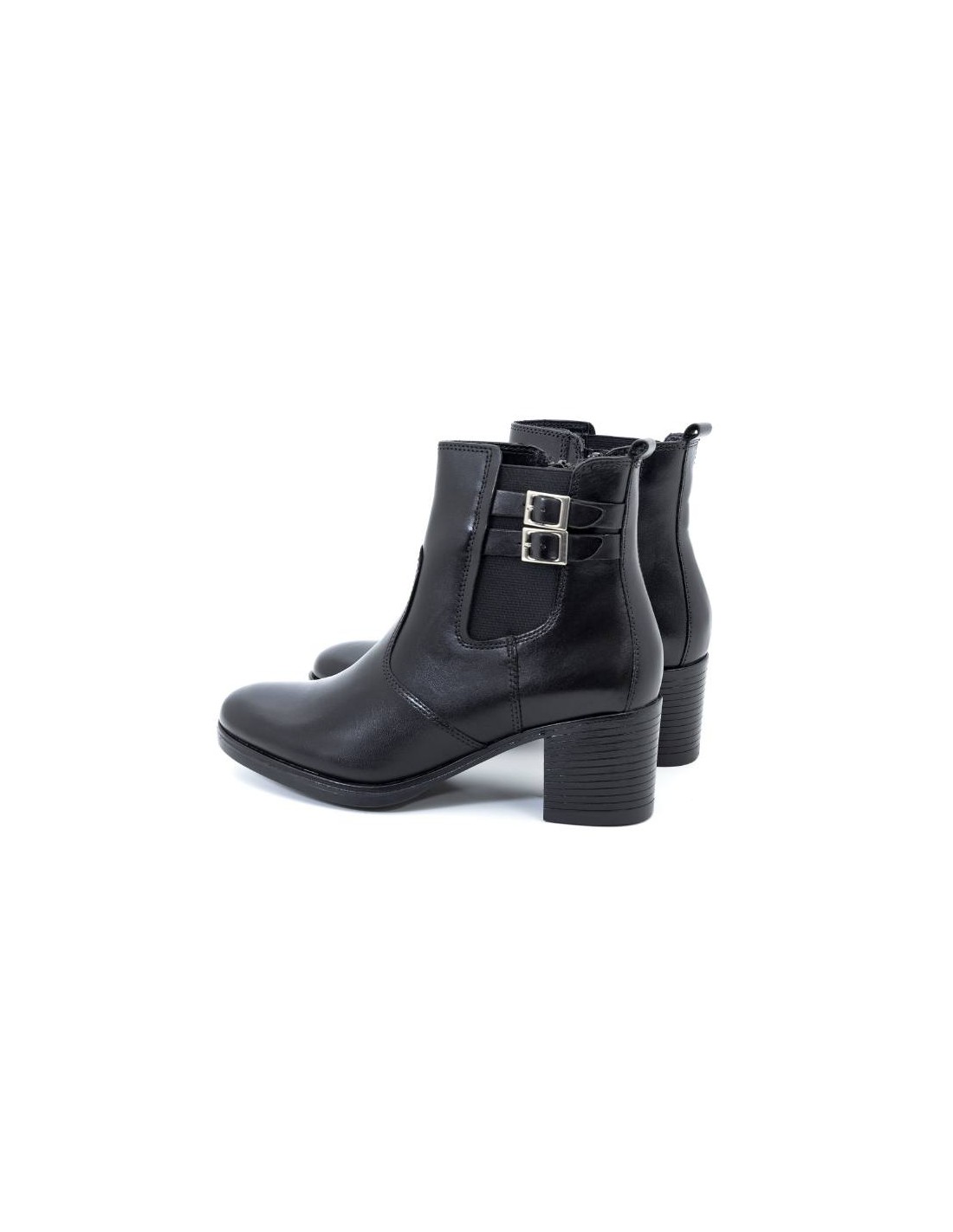 ortiz & reed Botines de mujer de piel acabado a mano color negro W-PRIOCHE-NEGRO Rebajas top