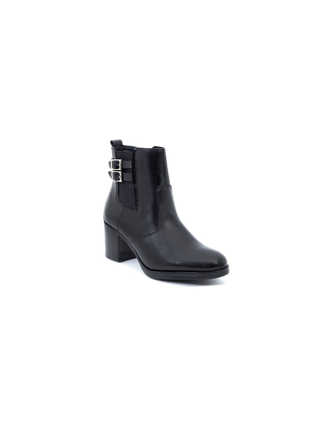ortiz & reed Botines de mujer de piel acabado a mano color negro W-PRIOCHE-NEGRO Rebajas top