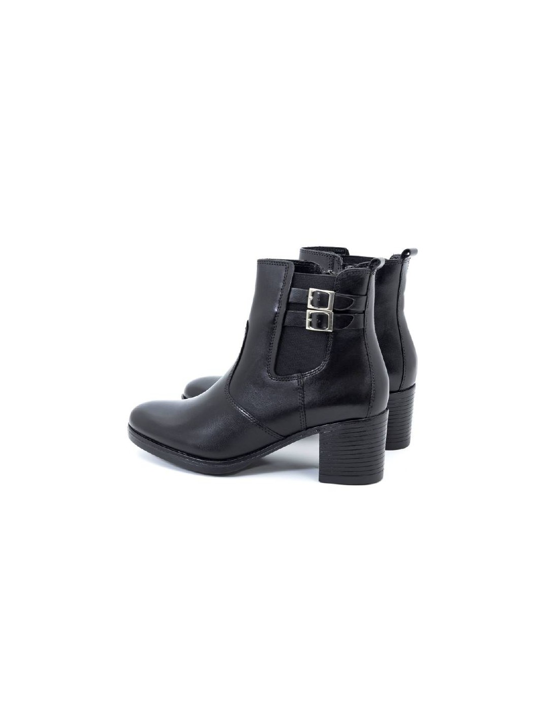 ortiz & reed Botines de mujer de piel acabado a mano color negro W-PRIOCHOR-NEGRO Envío gratis