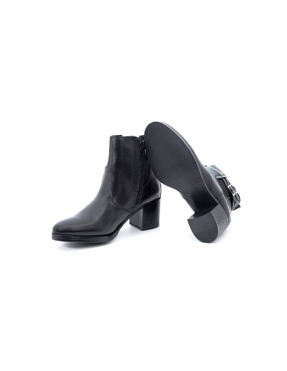 ortiz & reed Botines de mujer de piel acabado a mano color negro W-PRIOCHOR-NEGRO Envío gratis
