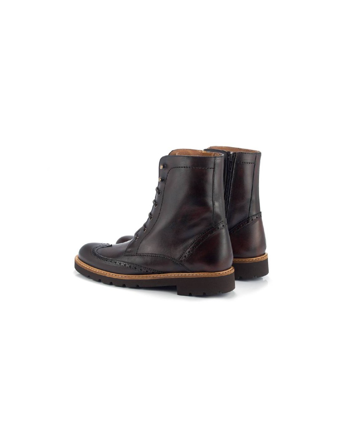 ortiz & reed Botines de mujer de piel con cordón de piel color marrón W-CABRILE-TESTA Envío gratis
