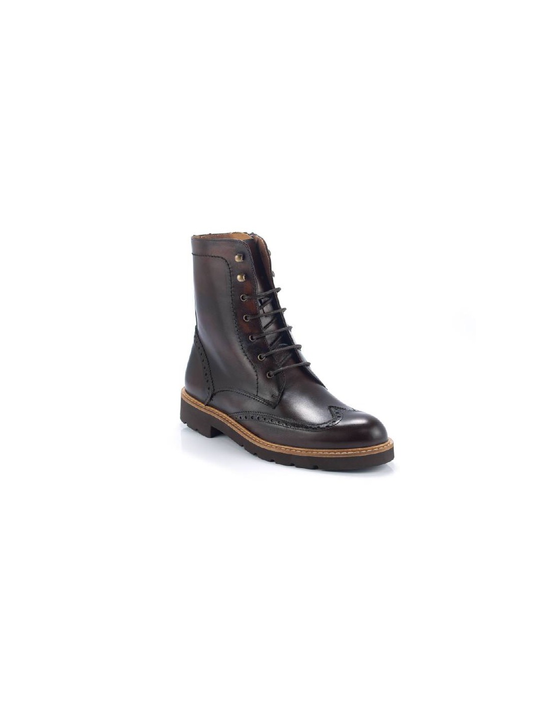 ortiz & reed Botines de mujer de piel con cordón de piel color marrón W-CABRILE-TESTA Envío gratis