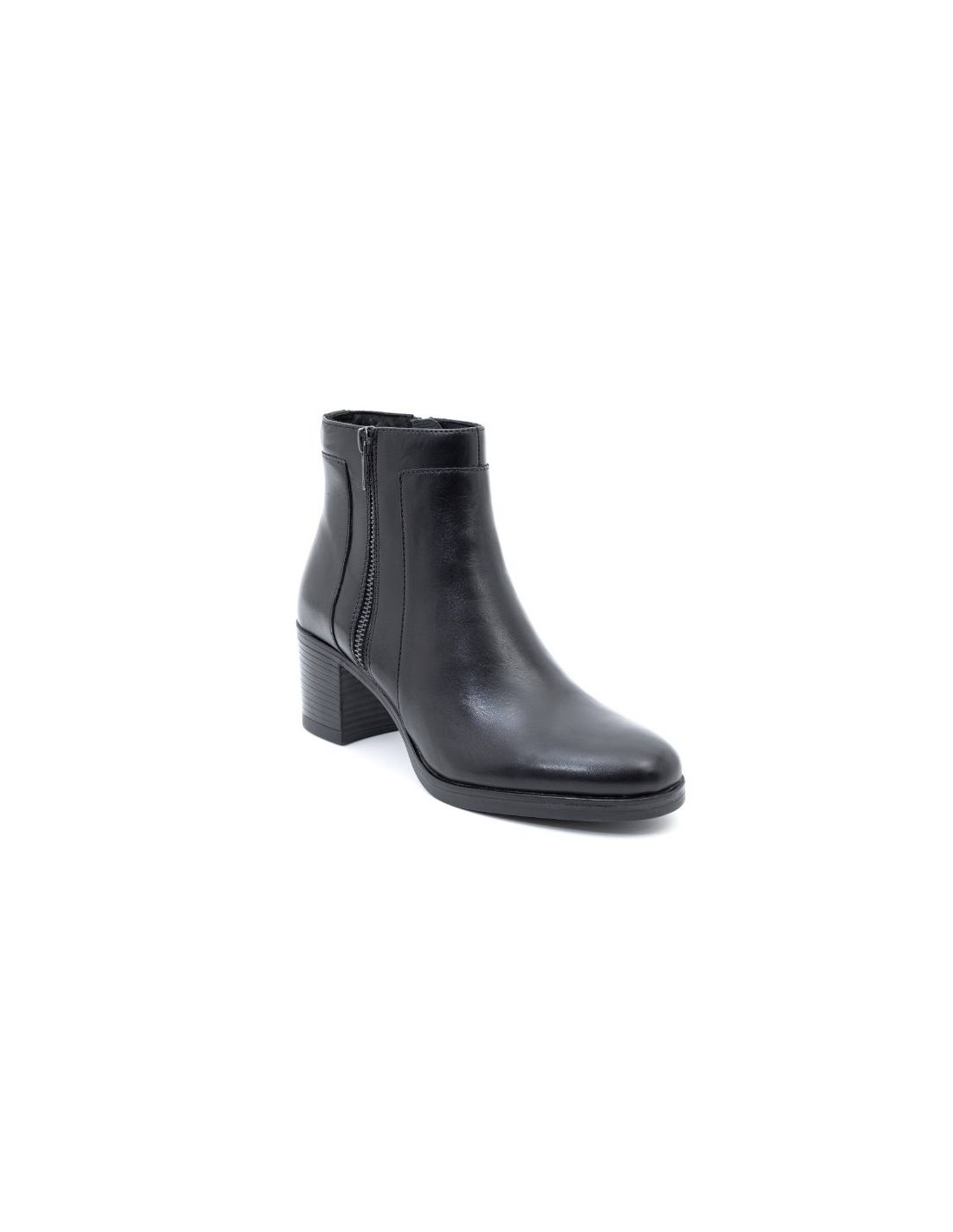 ortiz & reed Botines de mujer de piel con cremallera color negro W-NUMAR-NEGRO