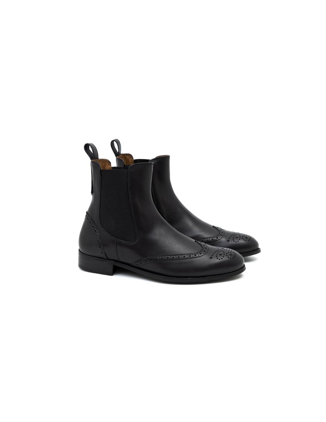 ortiz & reed Botines de mujer de piel con maría color negro W-CORTELI-NEGRO