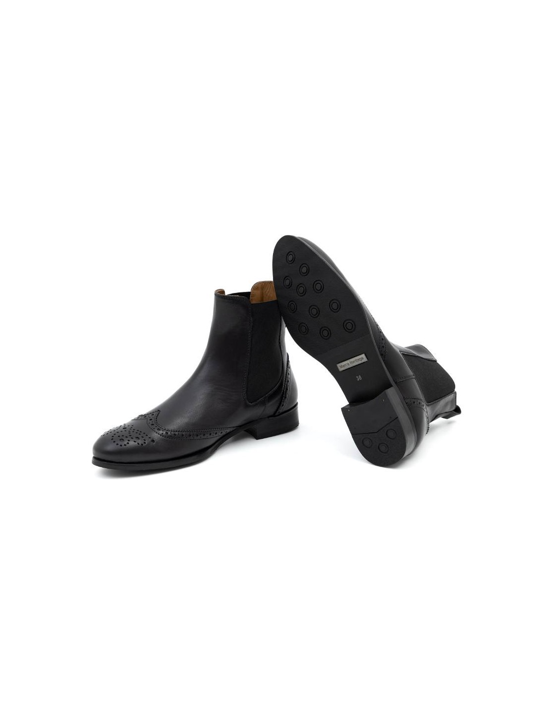 ortiz & reed Botines de mujer de piel con maría color negro W-CORTELI-NEGRO ÚLTIMAS EDICIONES