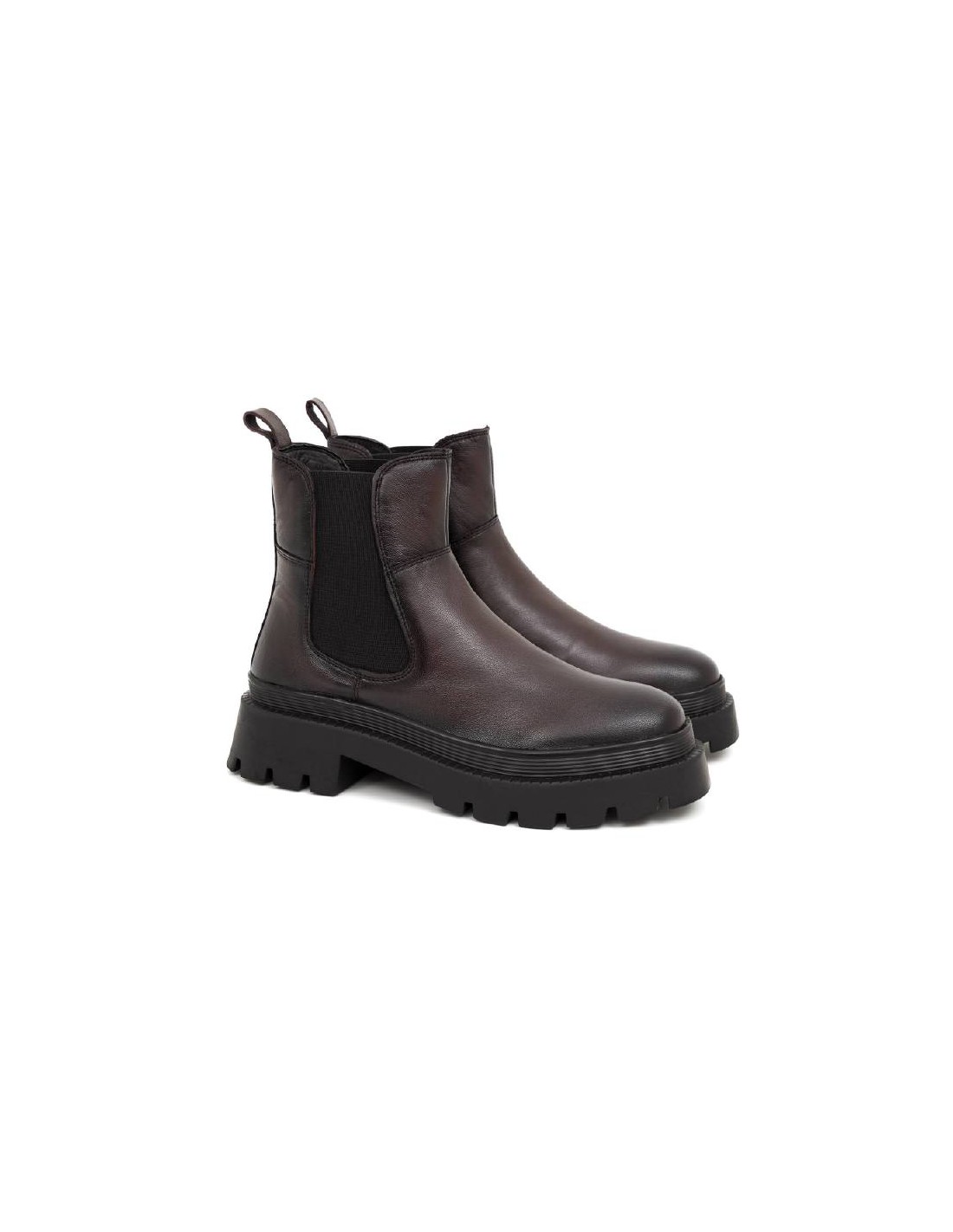 ortiz & reed Botines de mujer de piel liso color burdeos W-NUBOR-BURGUNDY