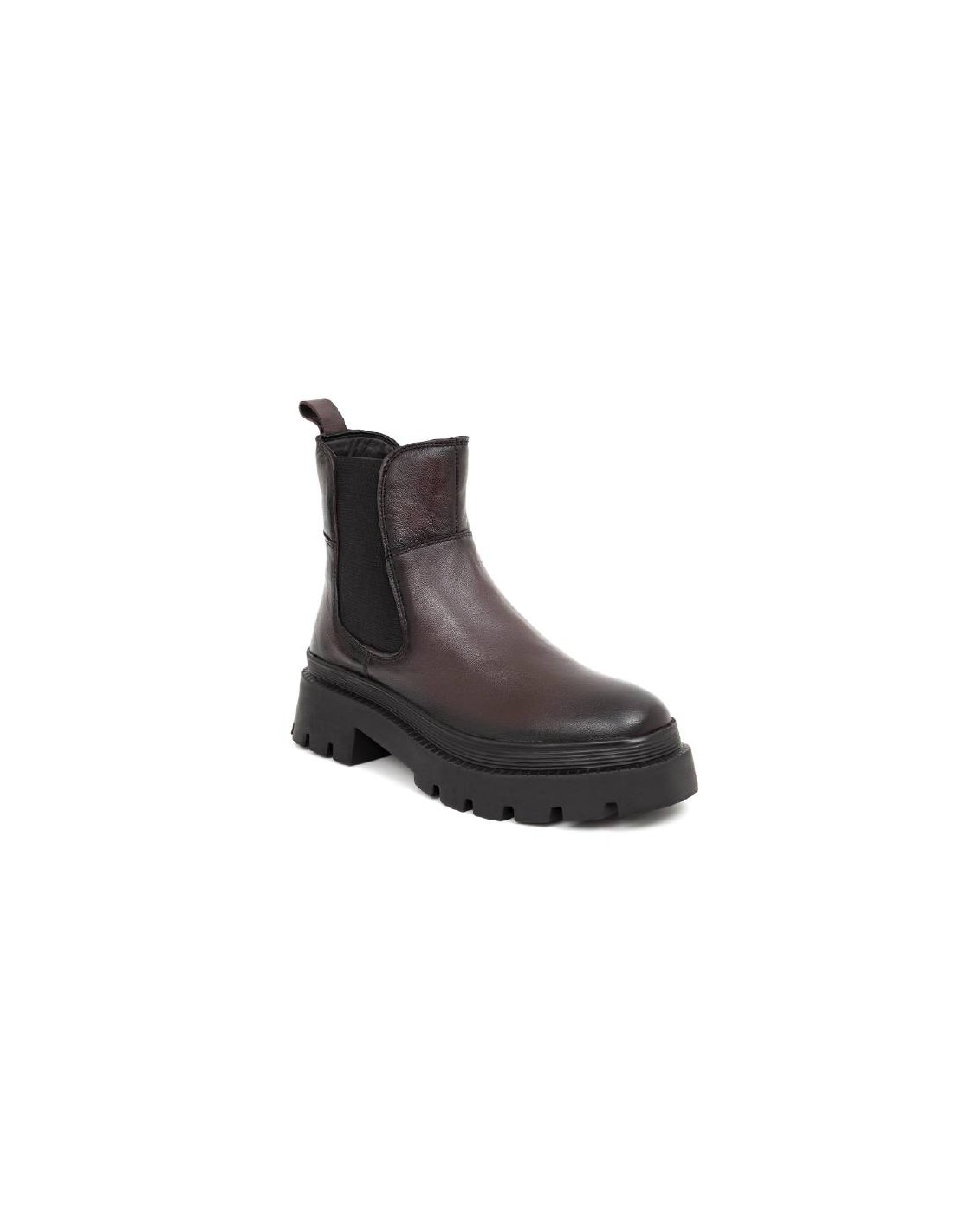 ortiz & reed Botines de mujer de piel liso color burdeos W-NUBOR-BURGUNDY Últimos 2 días