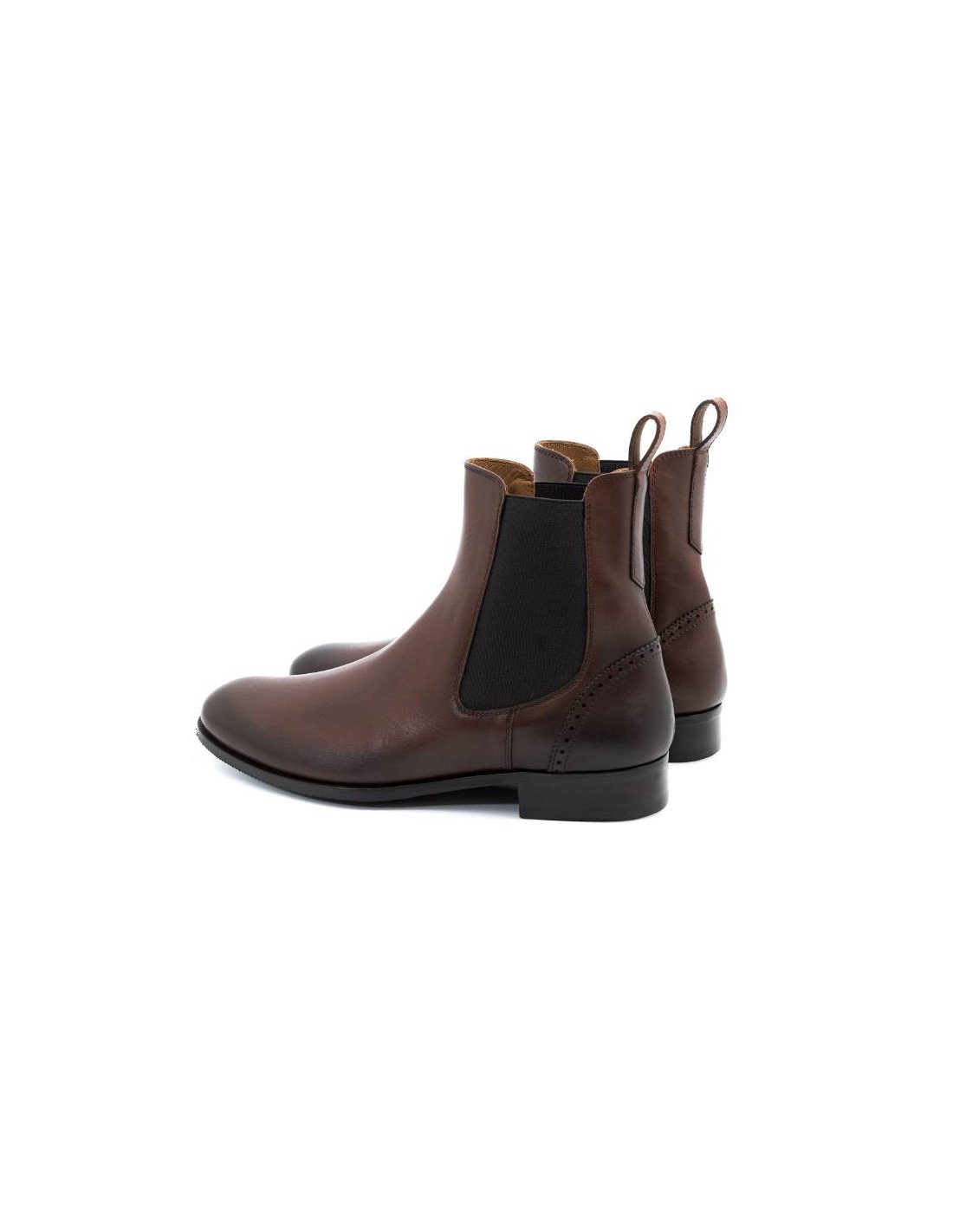 ortiz & reed Botines de mujer de piel liso color cuero W-CREED-CUERO Último día