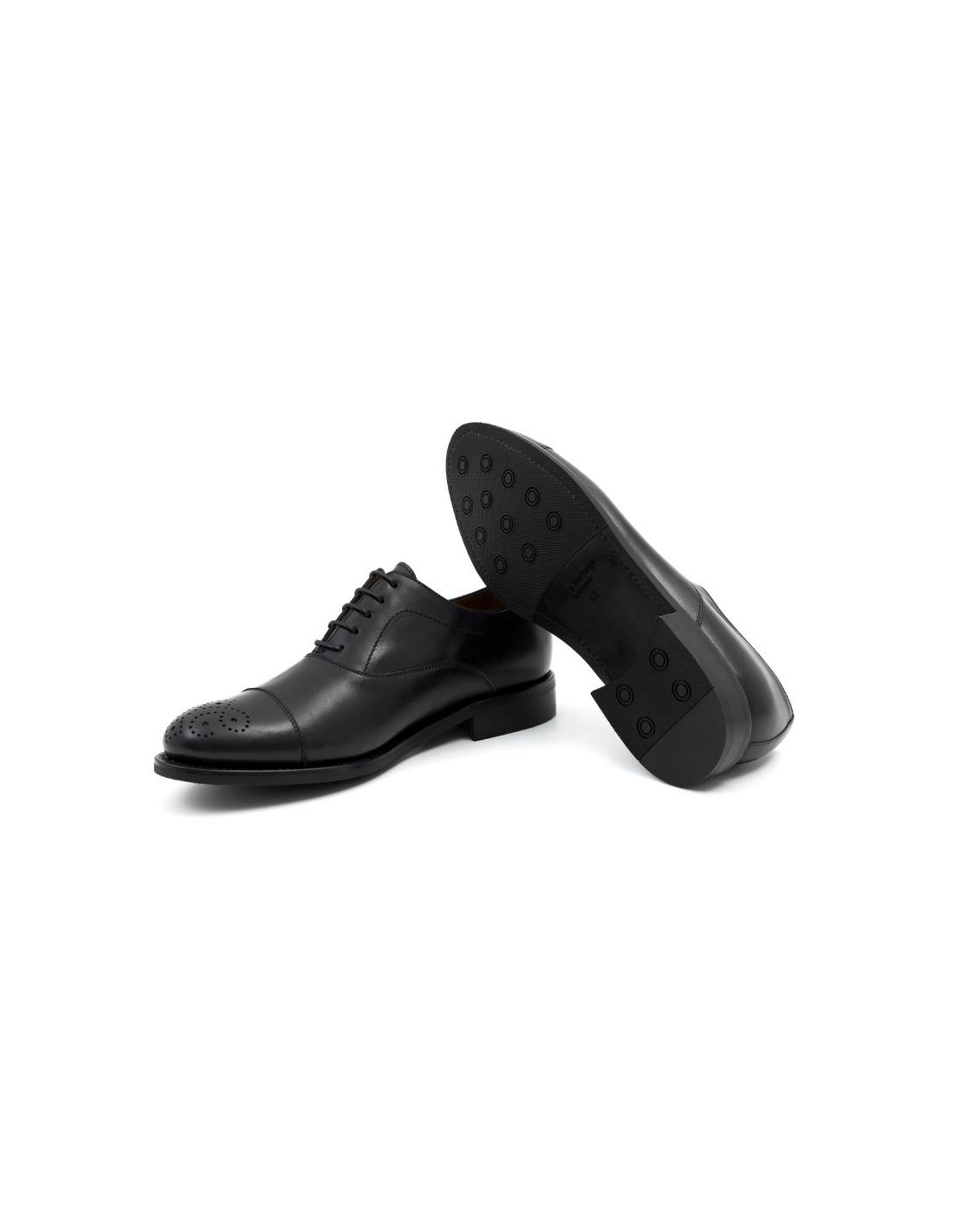 ortiz & reed Oxford de piel acabado a mano color negro GRAFMEN-NEGRO Solo hoy