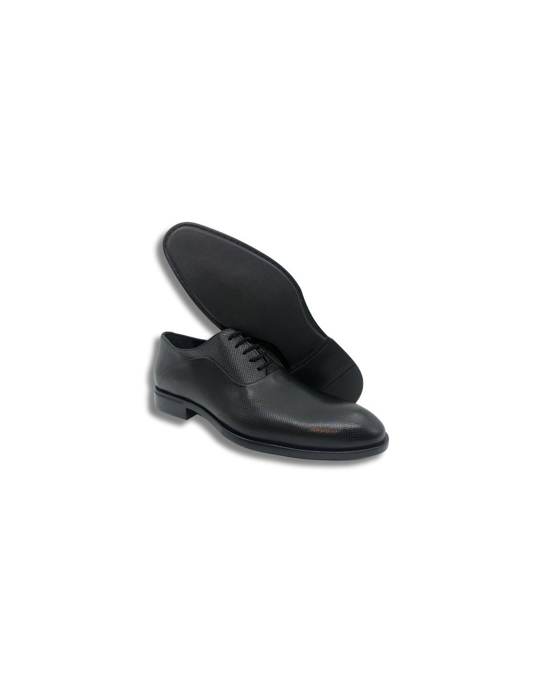 ortiz & reed Oxford de piel con cordón color negro Grandes descuentos