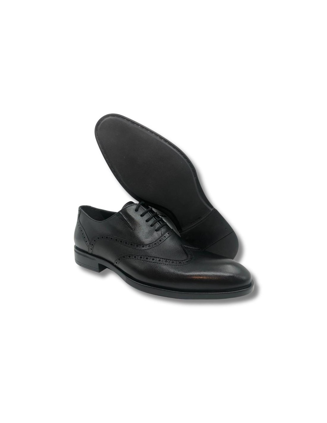 ortiz & reed Oxford de piel con cordón color negro Envío internacional gratuito
